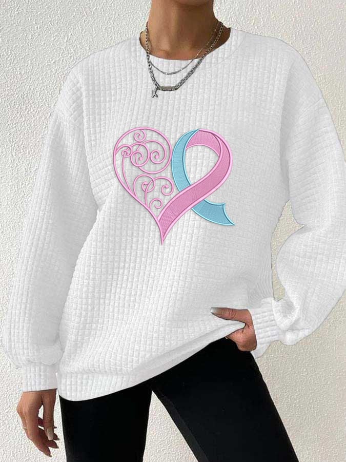 Unique Heart Sweatshirt | Støtt brystkreft
