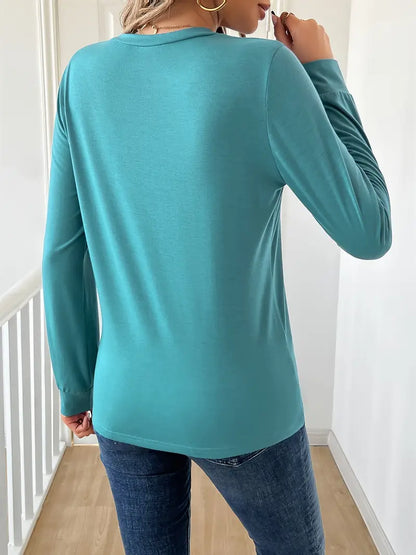 Heart Pattern Long Sleeve Top | Støtt diabetes