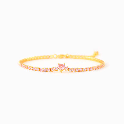 Pink Heart Bracelet | Støtt brystkreft