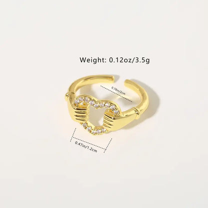 Elegant Heart Open Ring | Støtt brystkreft