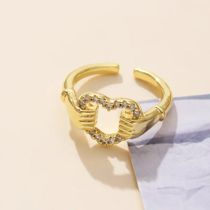 Elegant Heart Open Ring | Støtt brystkreft