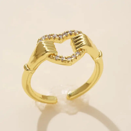 Elegant Heart Open Ring | Støtt brystkreft