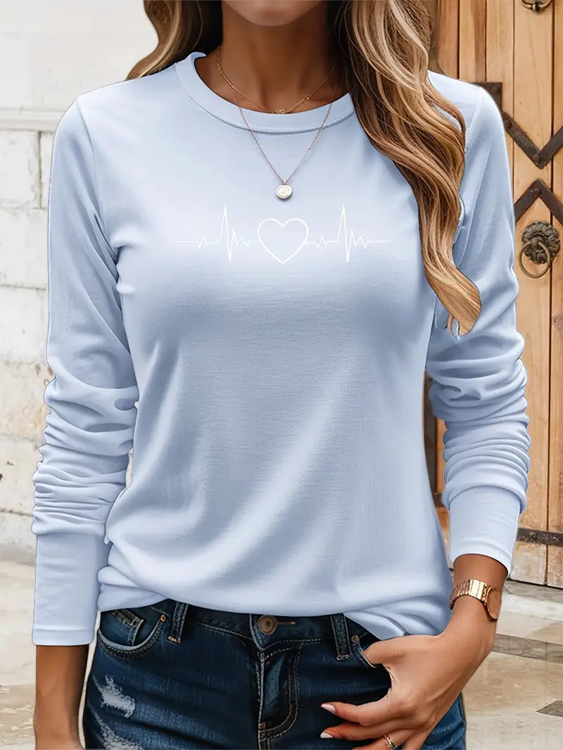 Heartbeat Graphic Sweatshirt | Støtt brystkreft