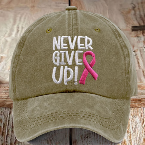 Never Give Up Cap | Støtt brystkreft