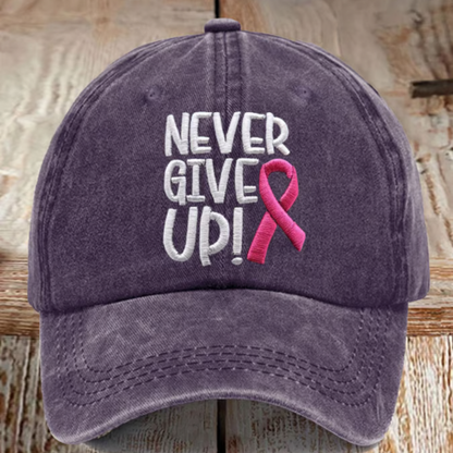 Never Give Up Cap | Støtt brystkreft