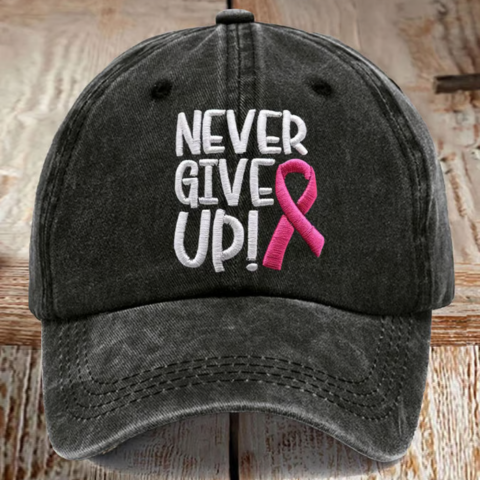 Never Give Up Cap | Støtt brystkreft