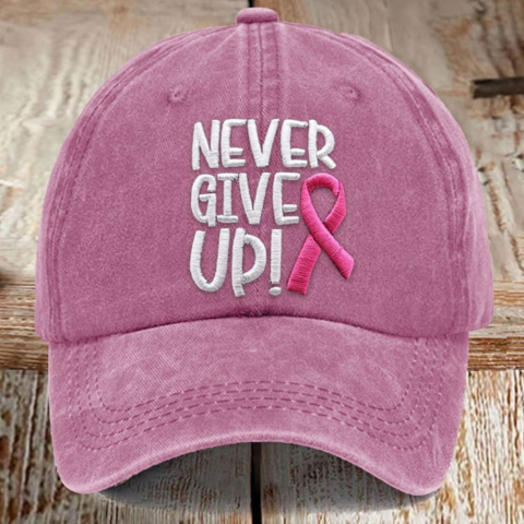 Never Give Up Cap | Støtt brystkreft