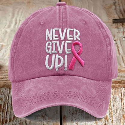Never Give Up Cap | Støtt brystkreft
