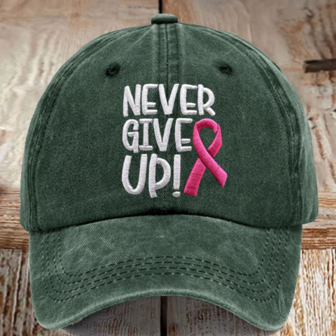 Never Give Up Cap | Støtt brystkreft