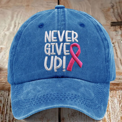 Never Give Up Cap | Støtt brystkreft