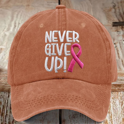 Never Give Up Cap | Støtt brystkreft
